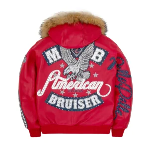 Pelle Pelle American Bruiser Red Hooded Jacket view 2
