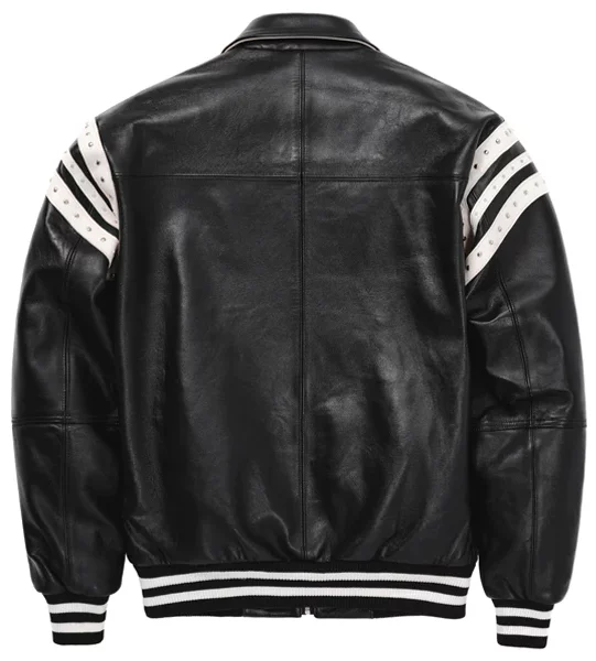 Pelle Pelle Encrusted Varsity Plush Black | Pelle Pelle Jacket view 2