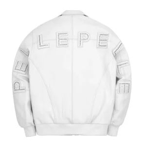 Pelle Pelle White Plush Leather Jacket | Men & Women view 2