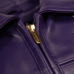 Pelle Pelle American Bruiser Womens Crop Purple Jacket view 3