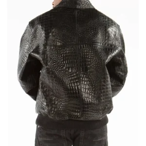 Pelle Pelle Scripted Leather Black Jacket | Men Jacket