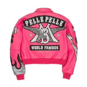 World Famous Pelle Pelle Womens Pink Jacket view 2