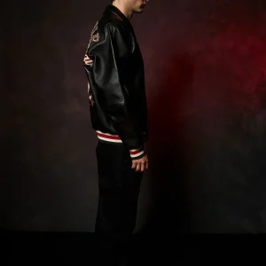 Pelle Pelle Stars and Stripes Black Leather Jacket view 8