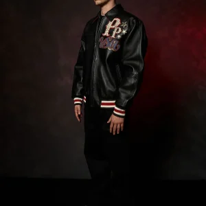 Pelle Pelle Stars and Stripes Black Leather Jacket view 9