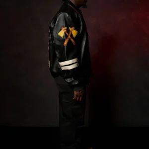 Pelle Pelle Stars and Stripes Black Leather Jacket view 11