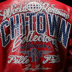 Pelle Pelle Chi-Town Red Leather Jacket | Pelle Pelle Jacket view 4