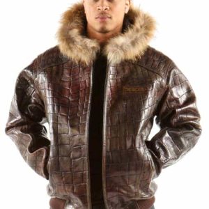 Pelle Pelle Crocodile Skin Brown Jacket