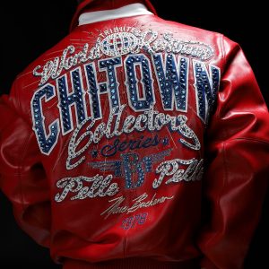 Pelle Pelle Chi-Town Red Leather Jacket | Pelle Pelle Jacket view 1